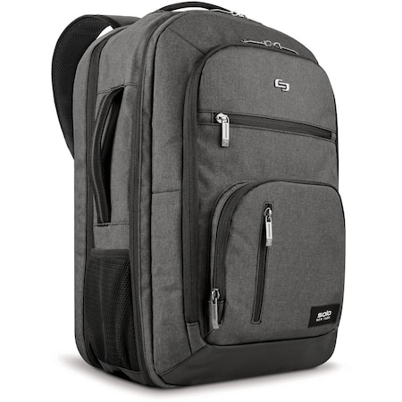Solo Backpack, 13"Wx10"Lx18"H, Gray USLUBN78010